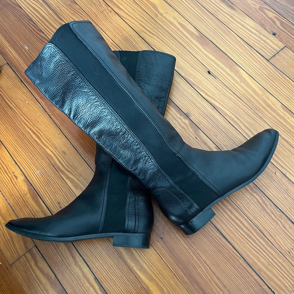 Black Blaine Leather Knee-High Boots size 8